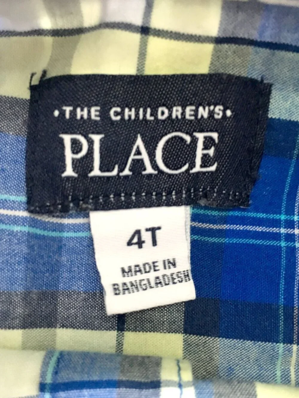 The Children's Place Plaid Shirt Size 4T